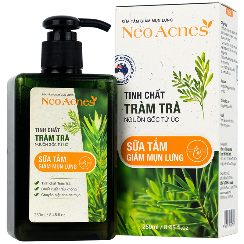 Sữa tắm giảm mụn lưng Neo Acnes tinh chất tràm trà (250ml)